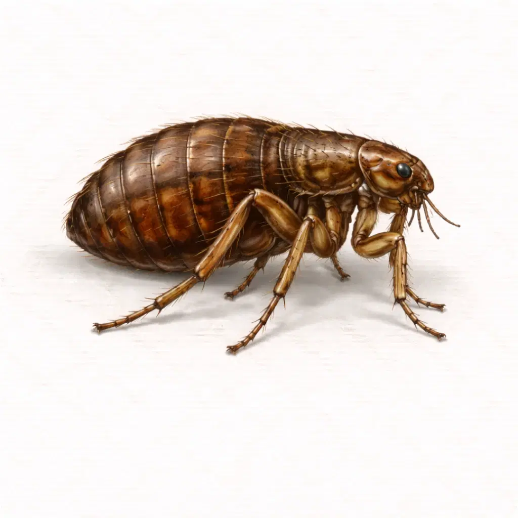 Illustration of fleas